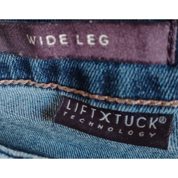 NYDJ Wide Leg Jeans Size 14‎ Blue Wash Lift Tuck Technology High Rise - Picture 6 of 9